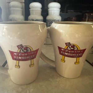 Vintage Mcdonald's Coffee Cup Yellow Arches 15 Cents Sign